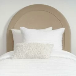 Riley Charging Round Headboard -gift shop Headboard Round Velvet Natural 002