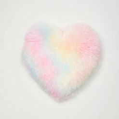 Sophia Heart Faux Fur Pillow