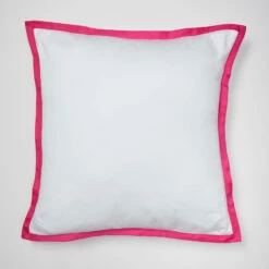 London Hotel Border Euro Sham Cover -gift shop Hotel Border Euro Sham White Pink 004