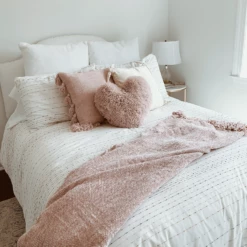 Embroidered Stripe Comforter And Sham Set -gift shop IMG 4767