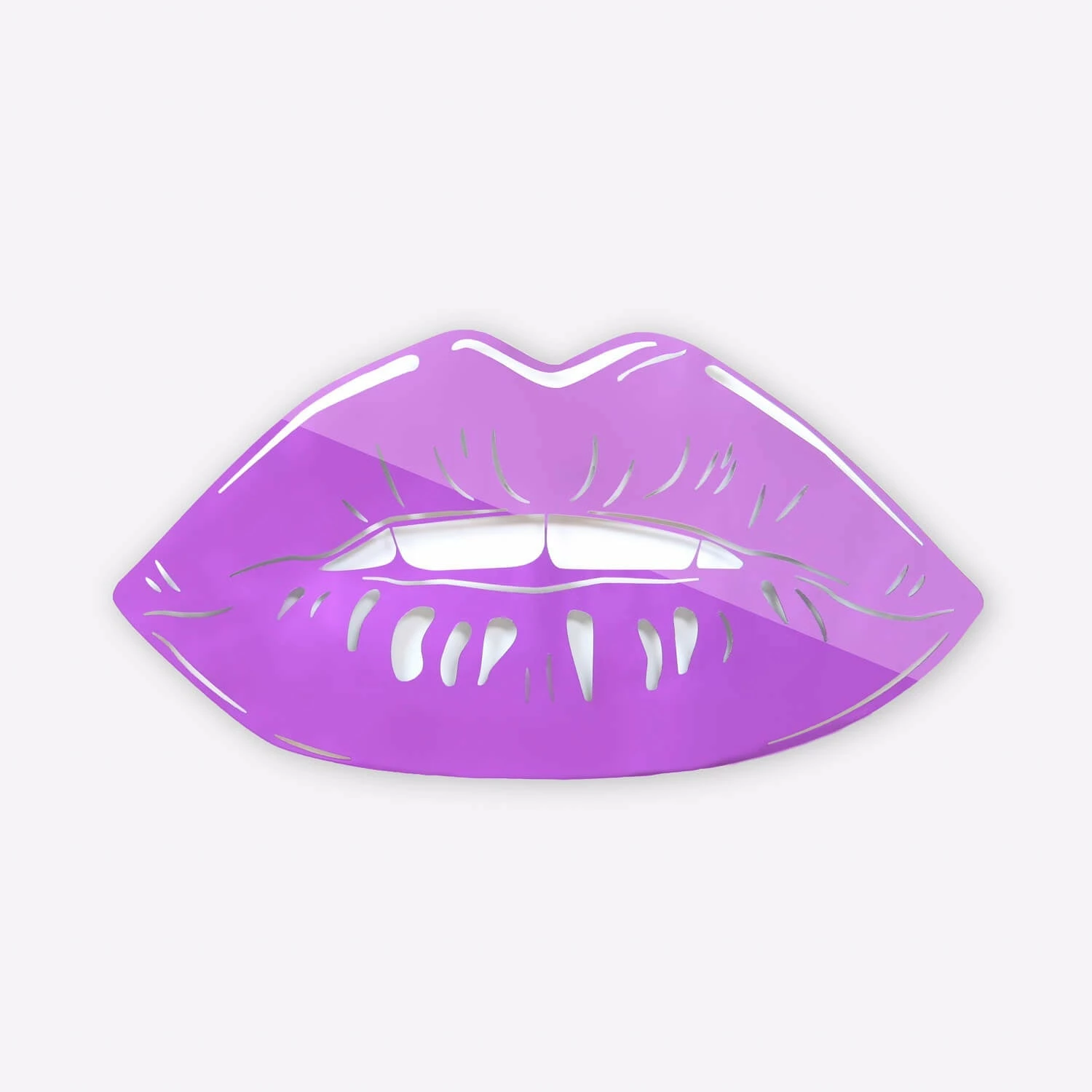 Lips Mirrored Acrylic Wall Art 6 Lips Mirrored Acrylic Wall Art - Image 4
