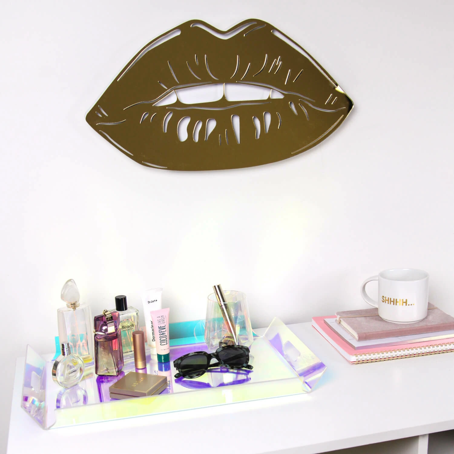 Lips Mirrored Acrylic Wall Art 9 Lips Mirrored Acrylic Wall Art - Image 7