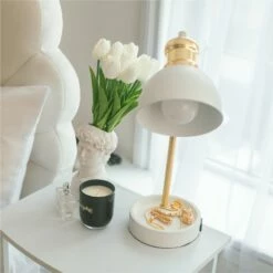 Charging Catchall 2-Tone Lamp 15 Charging Catchall 2-Tone Lamp -gift shop Lighting GoldCatchallLamp