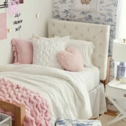 Sophia Heart Faux Fur Pillow -gift shop Lux 013