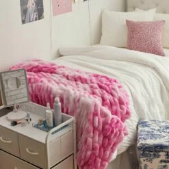 Leah Tie Dye Faux Fur Throw 14 Leah Tie Dye Faux Fur Throw -gift shop Lux 032