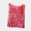 New York City Knit Throw Blanket 2 New York City Knit Throw Blanket -gift shop NYCBlanket PinkIMG 2500
