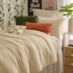 Harper Tassel Lumbar Pillow Cover -gift shop OrganicPlant 0020 EyelashComforter Natural