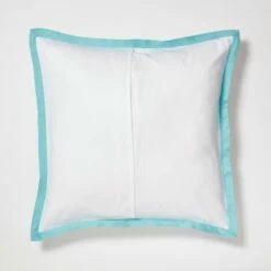 London Hotel Border Euro Sham Cover -gift shop Pillow EuroSham HotelBorder WhiteBlue 005 030cfffb d014 40db b943 f5fb5a620b97