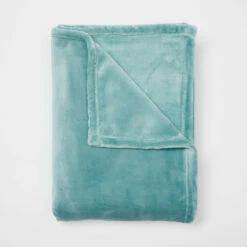 Rosie Plush Throw Blanket -gift shop Plush Throw Aqua 006