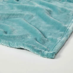 Rosie Plush Throw Blanket -gift shop Plush Throw Aqua 011