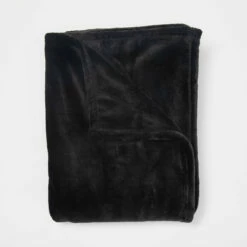 Rosie Plush Throw Blanket -gift shop Plush Throw Black 002