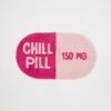 Washable Chill Pill Shaped Accent Rug -gift shop Rug Chill Pill 003