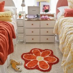 Flower Border Rug -gift shop Rug Flower3p