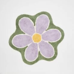 Washable Flower Shaped Accent Rug