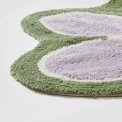 Washable Flower Shaped Accent Rug -gift shop Rug Flower Green 008