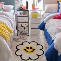 Happy Retro Flower Rug