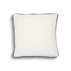 Charlie Cotton Square Pillow Cover -gift shop Solid Contrast Piping Square Pillow Cover WHT BLK 008 51a2cb6c 8b14 481f 833c 90e2332858c3