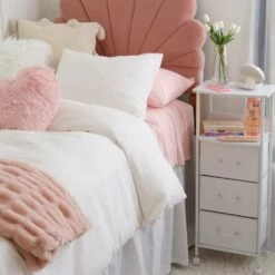 Sutton Charging 3-Drawer Cart On Wheels -gift shop Storage ChargingCart WhiteArylicHandles fff2d0c8 1ef6 4ee3 88b5 a4a5ac367f8d