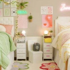 Sutton Charging 3-Drawer Cart On Wheels -gift shop Storage SuttonClearPink 28096feb b19a 4bb4 8cb6 f2309bca4c73