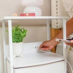 Sutton Charging 3-Drawer Cart On Wheels -gift shop Storage SuttonWhite 835d3424 36a6 45bf ad74 3890b7fe5909