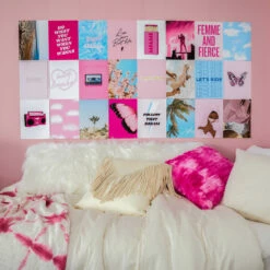 Tie Dye Textured Faux Fur Square Pillow -gift shop THRO21 PLW TIEDYEFUR HP