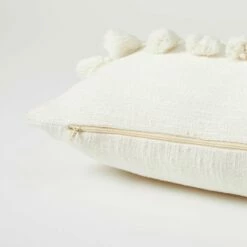 Harper Tassel Lumbar Pillow Cover -gift shop Tassel Lumbar Pillow Cover White 016
