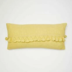Harper Tassel Lumbar Pillow Cover -gift shop Tassel Lumbar Pillow Cover Yellow 007