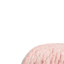 Angelina Ruched Faux Fur Throw Blanket -gift shop ThrowBlanket Angelina Blush VIS 0022