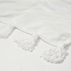 Madison Plush Tassel Throw Blanket 20 Madison Plush Tassel Throw Blanket -gift shop ThrowBlanket Tassel Ivory 002