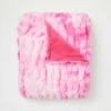 Leah Tie Dye Faux Fur Throw -gift shop TieDye Faux Fur Throw Blanket HotPink 002