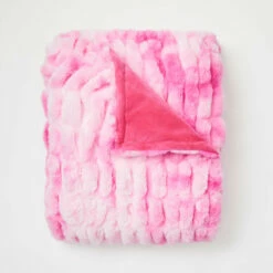 Leah Tie Dye Faux Fur Throw