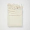 Iris Tonal Fringe Throw Blanket -gift shop Tonal Fringe Throw Blanket Natural 006