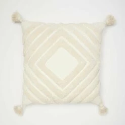 Siena Tufted Diamond Square Pillow Cover