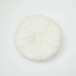 Bridgette Velvet Round Pillow -gift shop Velvet Round Pillow Ivory 003 5cc9d933 6905 4f6a 874b 4e8091030026