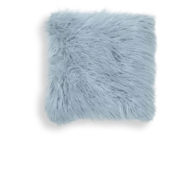 Simone Faux Fur Euro Pillow -gift shop Visualizer Euro MONGO BLUE