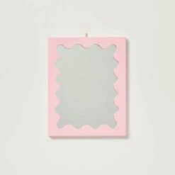 Lola Small Ripple Mirror -gift shop Wavy Ripple Mirror Pink Small 010