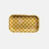 Checkered Tray -gift shop YellowCheckerTray